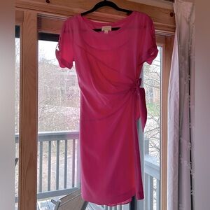 Donna Morgan Pink Silk Wedding Guest Dress